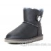 UGG MINI BAILEY BUTTON BLING METALLIC GREY