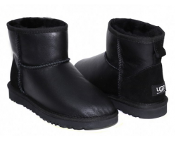 UGG MENS CLASSIC MINI METALLIC BLACK