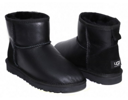 UGG MENS CLASSIC MINI METALLIC BLACK