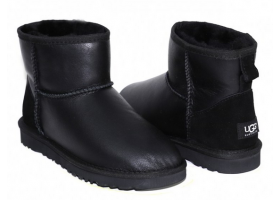 UGG MENS CLASSIC MINI METALLIC BLACK
