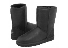 UGG MENS CLASSIC SHORT METALLIC BLACK