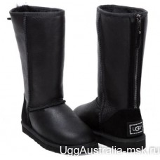 UGG TALL ZIP METALLIC BLACK