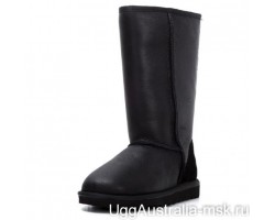 UGG TALL ZIP METALLIC BLACK