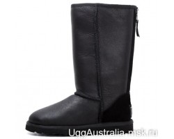 UGG TALL ZIP METALLIC BLACK