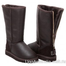 UGG TALL ZIP METALLIC CHOCOLATE