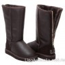 UGG TALL ZIP METALLIC CHOCOLATE