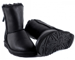 UGG ZIP MINI METALLIC BLACK