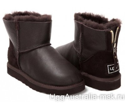 UGG ZIP MINI METALLIC CHOCOLATE