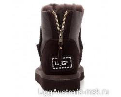 UGG ZIP MINI METALLIC CHOCOLATE