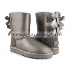 UGG BAILEY BOW II SHORT METALLIC PEWTER