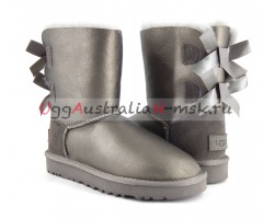 UGG BAILEY BOW II SHORT METALLIC PEWTER