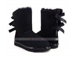 UGG BAILEY BOW II METALLIC BLACK