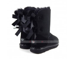 UGG BAILEY BOW II METALLIC BLACK