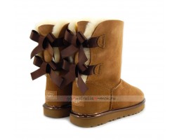 UGG BAILEY BOW II METALLIC CHESTNUT