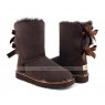 UGG BAILEY BOW II METALLIC CHOCOLATE