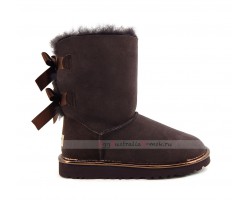 UGG BAILEY BOW II METALLIC CHOCOLATE