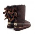 UGG BAILEY BOW II METALLIC CHOCOLATE