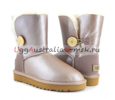 UGG BAILEY BUTTON II METALLIC AZURE