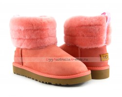 UGG ClASSIC MINI FLUFF QUILTED BOOT ROSE