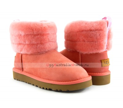 UGG ClASSIC MINI FLUFF QUILTED BOOT ROSE