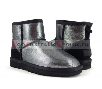 UGG CLASSIC MINI II GLITTER BLACK