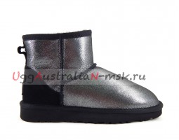UGG CLASSIC MINI II GLITTER BLACK