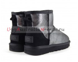 UGG CLASSIC MINI II GLITTER BLACK