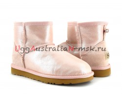 UGG CLASSIC MINI II GLITTER ROSE