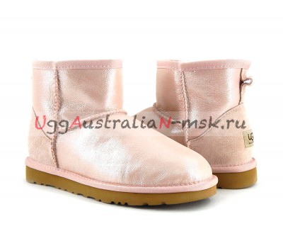 UGG CLASSIC MINI II GLITTER ROSE