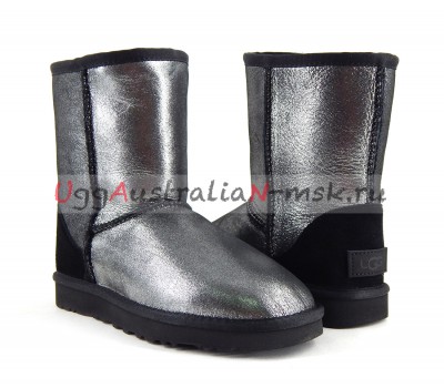 UGG CLASSIC SHORT II GLITTER BLACK