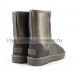 UGG CLASSIC SHORT II METALLIC PEWTER