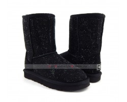 UGG CLASSIC SHORT MIDDLE CYLINDER BLACK