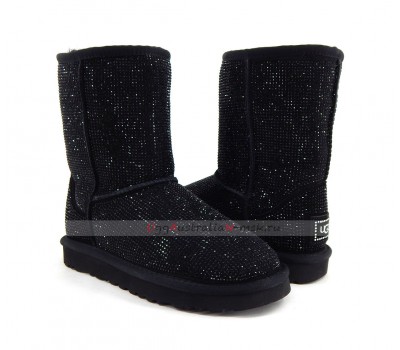 UGG CLASSIC SHORT MIDDLE CYLINDER BLACK