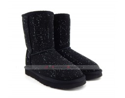 UGG CLASSIC SHORT MIDDLE CYLINDER BLACK