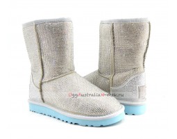 UGG CLASSIC SHORT MIDDLE CYLINDER CLOUD AND WHITE