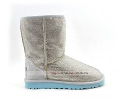 UGG CLASSIC SHORT MIDDLE CYLINDER CLOUD AND WHITE