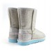 UGG CLASSIC SHORT MIDDLE CYLINDER CLOUD AND WHITE