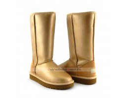 UGG CLASSIC TALL METALLIC SOFT GOLD