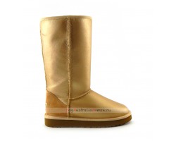 UGG CLASSIC TALL METALLIC SOFT GOLD