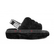 UGG FLUFF YEAH SLIDE BLACK