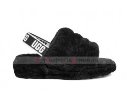 UGG FLUFF YEAH SLIDE BLACK