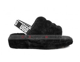UGG FLUFF YEAH SLIDE BLACK