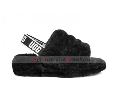 UGG FLUFF YEAH SLIDE BLACK