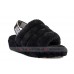 UGG FLUFF YEAH SLIDE BLACK