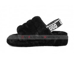 UGG FLUFF YEAH SLIDE BLACK