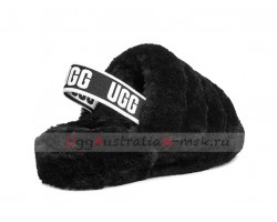 UGG FLUFF YEAH SLIDE BLACK