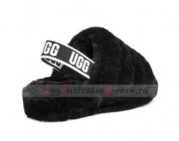 UGG FLUFF YEAH SLIDE BLACK