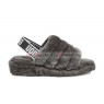 UGG FLUFF YEAH SLIDE CHARCOAL