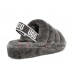 UGG FLUFF YEAH SLIDE CHARCOAL