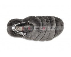 UGG FLUFF YEAH SLIDE CHARCOAL